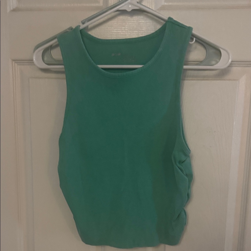 aerie Green Ribbed Tank Top